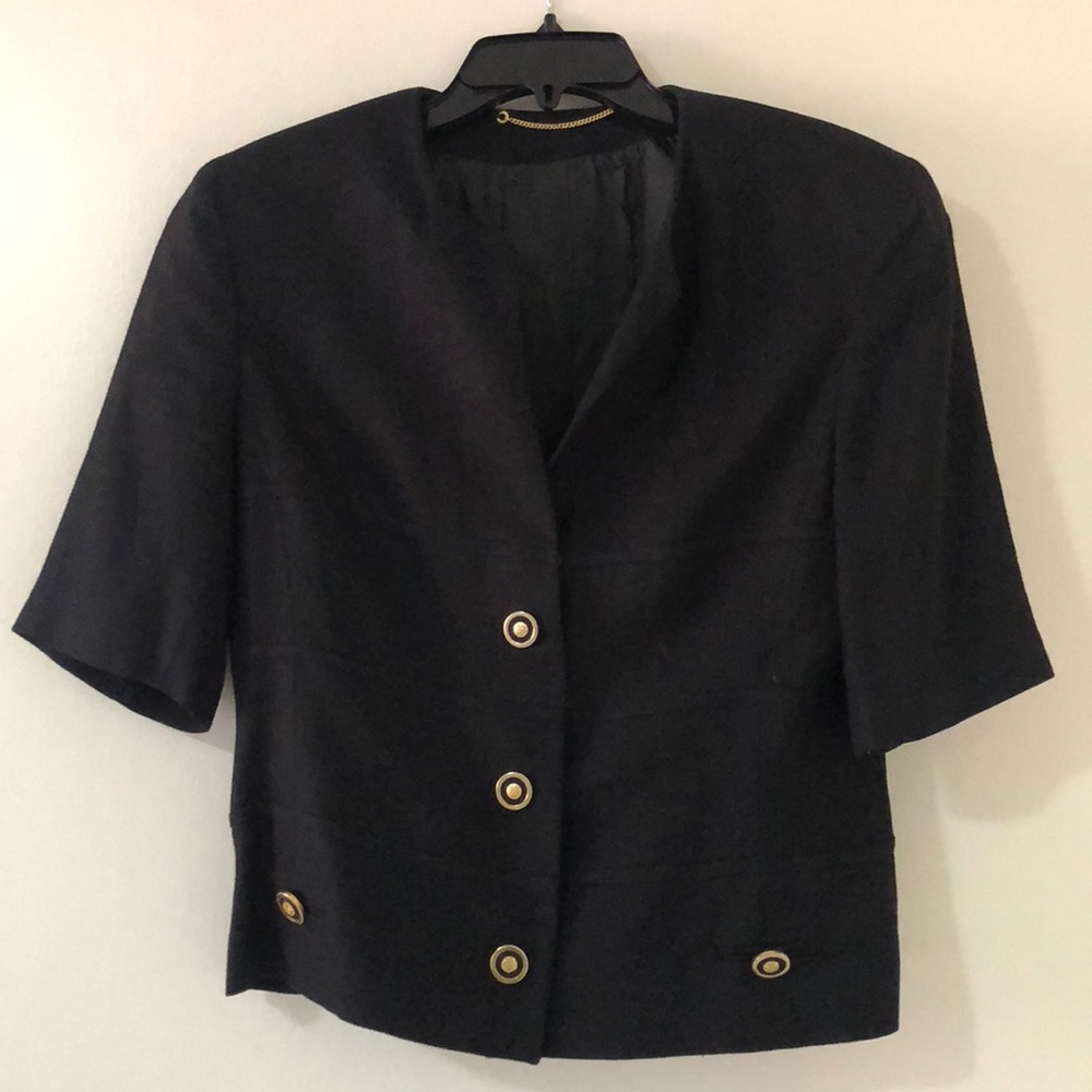 Black Vintage short sleeve jacket
